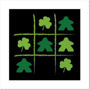 Meeples and Clovers Tic Tac Toe Posters and Art
